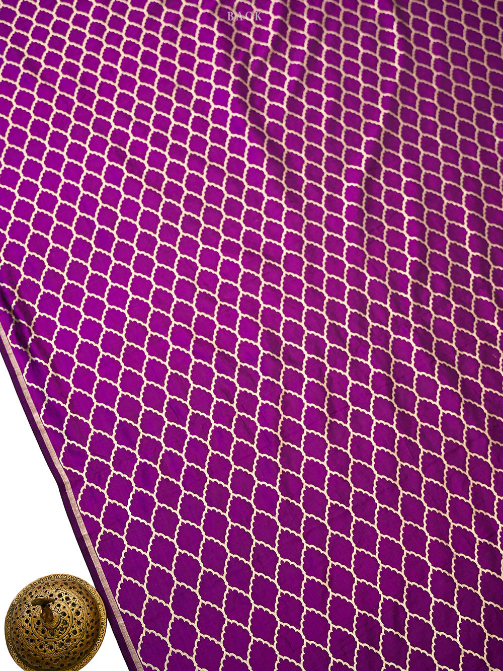 Purple Sona Roopa Jaal Katan Silk Handloom Banarasi Suit - Sacred Weaves