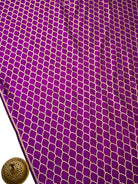Purple Sona Roopa Jaal Katan Silk Handloom Banarasi Suit - Sacred Weaves