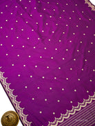Purple Sona Roopa Jaal Katan Silk Handloom Banarasi Suit - Sacred Weaves