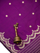 Purple Sona Roopa Jaal Katan Silk Handloom Banarasi Suit - Sacred Weaves