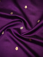 Purple Floral Booti Pure Silk Handloom Banarasi Saree - Sacred Weaves