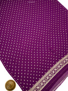 Purple Sona Roopa Booti Khaddi Georgette Handloom Banarasi Suit - Sacred Weaves