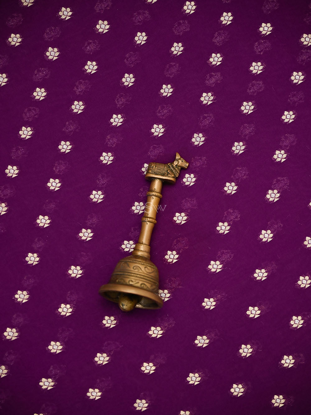 Purple Sona Roopa Booti Khaddi Georgette Handloom Banarasi Suit - Sacred Weaves