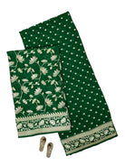 Bottle Green Sona Roopa Booti Khaddi Georgette Handloom Banarasi Suit - Sacred Weaves