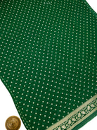 Bottle Green Sona Roopa Booti Khaddi Georgette Handloom Banarasi Suit - Sacred Weaves