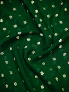 Bottle Green Sona Roopa Booti Khaddi Georgette Handloom Banarasi Suit - Sacred Weaves