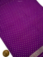 Purple Meenakari Crepe Silk Handloom Banarasi Suit - Sacred Weaves