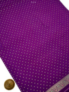 Purple Meenakari Crepe Silk Handloom Banarasi Suit - Sacred Weaves