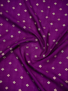 Purple Meenakari Crepe Silk Handloom Banarasi Suit - Sacred Weaves