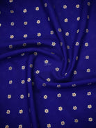 Royal Blue Meenakari Crepe Silk Handloom Banarasi Suit - Sacred Weaves