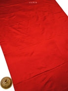 Red Floral Booti Satin Silk Handloom Banarasi Suit - Sacred Weaves