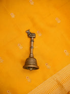 Mustard Floral Booti Satin Silk Handloom Banarasi Suit - Sacred Weaves