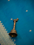 Green Blue Plain Katan Silk Handloom Banarasi Suit - Sacred Weaves
