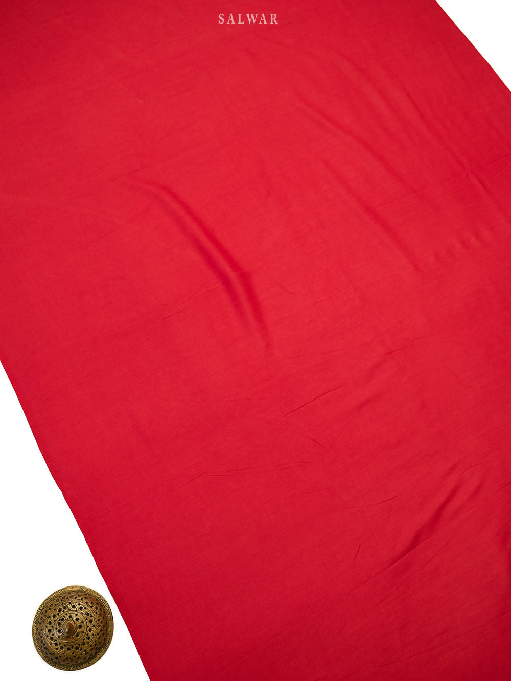 Red Zari Booti Moonga Tussar Silk Handloom Banarasi Suit - Sacred Weaves