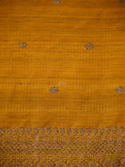 Mustard Booti Dupion Silk Handloom Banarasi Suit - Sacred Weaves