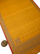 Mustard Booti Dupion Silk Handloom Banarasi Suit - Sacred Weaves