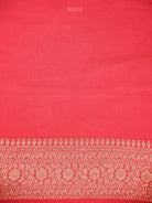 Peach Pink Boota Khaddi Georgette Handloom Banarasi Saree - Sacred Weaves