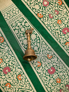 Bottle Green Meenakari Silk Handloom Banarasi Lehenga - Sacred Weaves