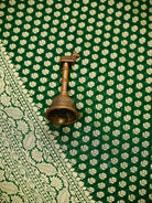 Bottle Green Booti Khaddi Georgette Handloom Banarasi Saree - Sacred Weaves