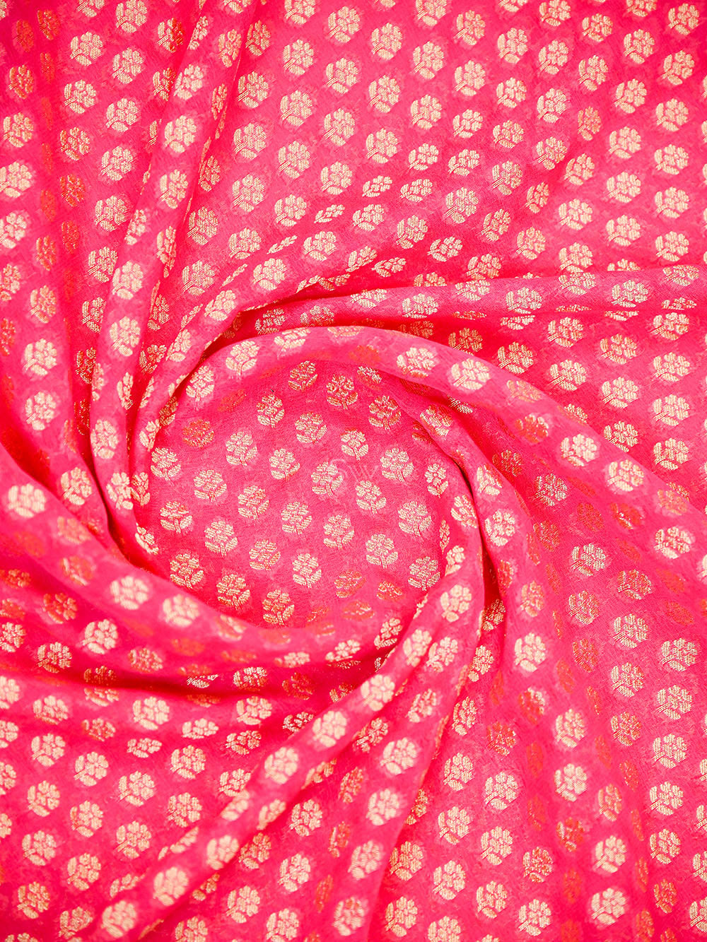 Pink Booti Khaddi Georgette Handloom Banarasi Saree - Sacred Weaves