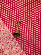 Dark Pink Booti Khaddi Georgette Handloom Banarasi Saree - Sacred Weaves