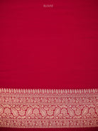 Dark Pink Booti Khaddi Georgette Handloom Banarasi Saree - Sacred Weaves