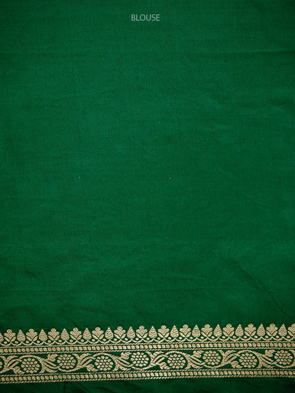 Bottle Green Boota Satin Silk Handloom Banarasi Saree - Sacred Weaves