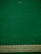 Bottle Green Boota Satin Silk Handloom Banarasi Saree - Sacred Weaves