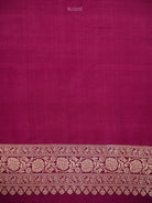 Dark Magenta Brocade Silk Meenakari Handloom Banarasi Saree - Sacred Weaves