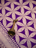 Purple Silk Zari Brocade Handloom Banarasi Saree - Sacred Weaves