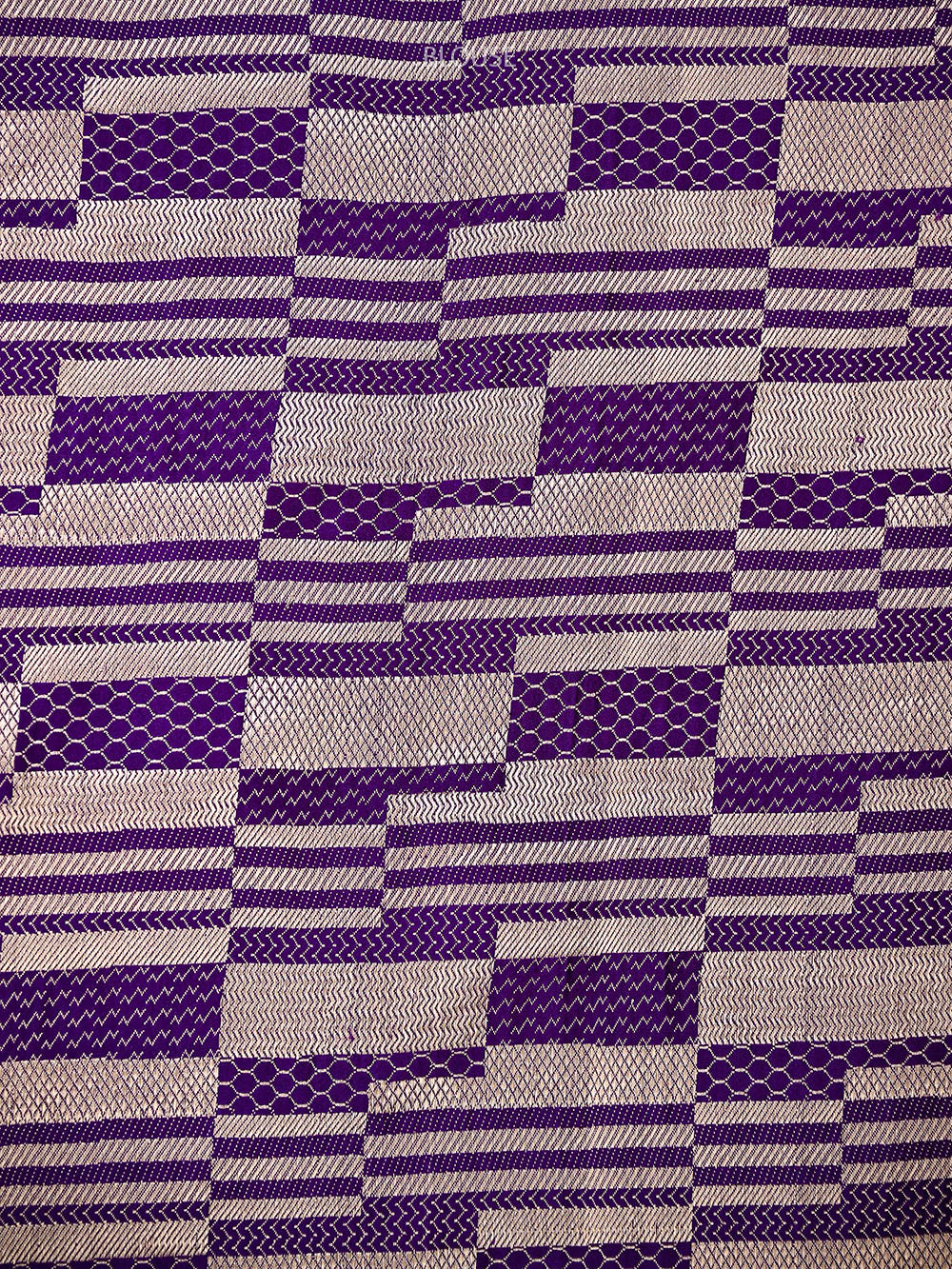 Purple Silk Zari Brocade Handloom Banarasi Saree - Sacred Weaves