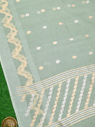 Pista Green Organza Handloom Banarasi Saree - Sacred Weaves