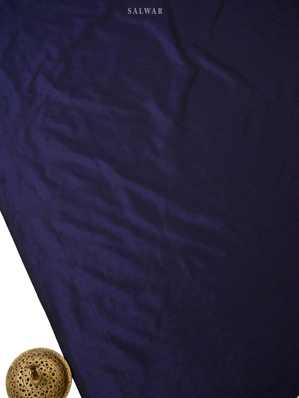 Midnight Blue Meenakari Booti Katan Silk Handloom Banarasi Suit - Sacred Weaves