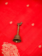 Red Zari Booti Pure Handloom Banarasi Soft Silk Saree - Sacred Weaves