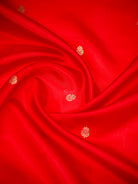 Red Zari Booti Pure Handloom Banarasi Soft Silk Saree - Sacred Weaves