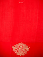 Red Zari Booti Pure Handloom Banarasi Soft Silk Saree - Sacred Weaves