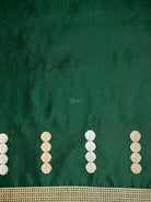 Bottle Green Sona Roopa Booti Satin Silk Handloom Banarasi Suit - Sacred Weaves