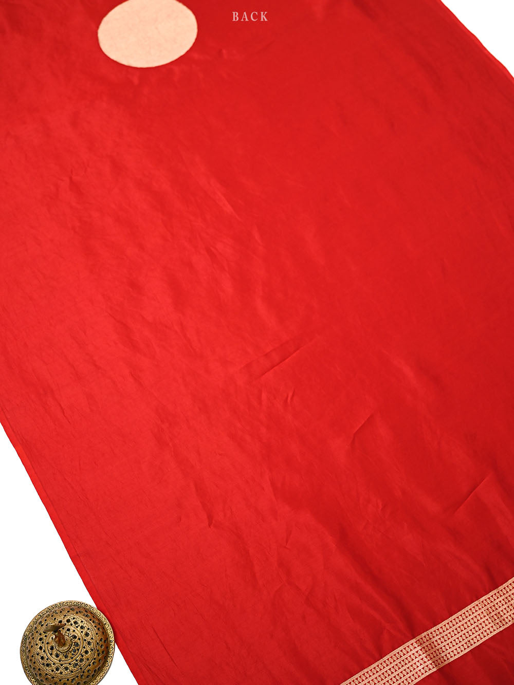 Red Sona Roopa Booti Satin Silk Handloom Banarasi Suit - Sacred Weaves