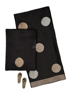 Black Sona Roopa Booti Satin Silk Handloom Banarasi Suit - Sacred Weaves