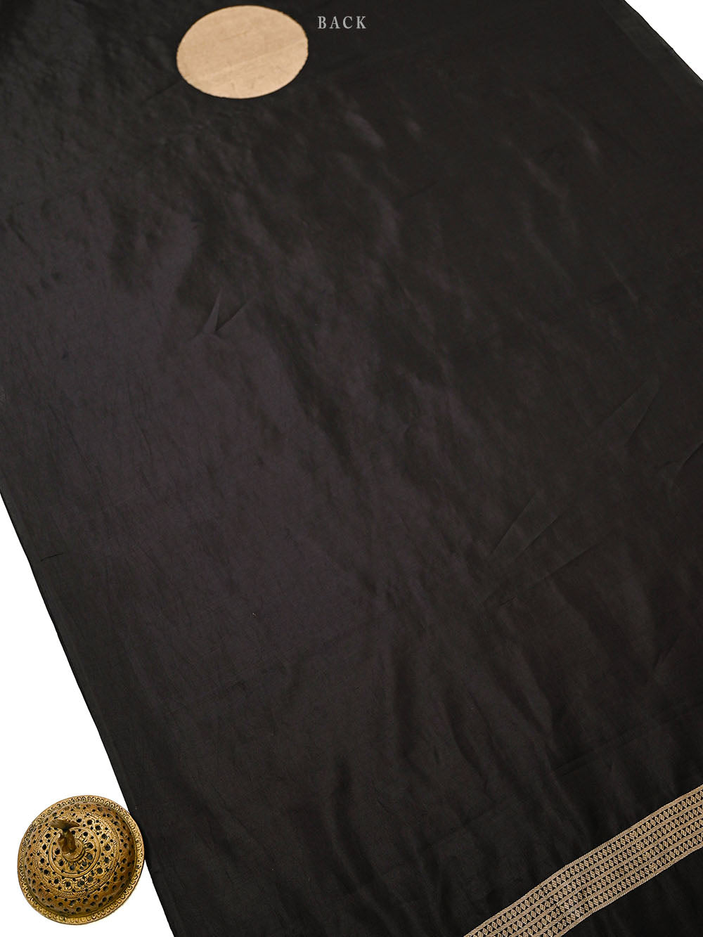 Black Sona Roopa Booti Satin Silk Handloom Banarasi Suit - Sacred Weaves