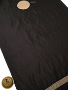 Black Sona Roopa Booti Satin Silk Handloom Banarasi Suit - Sacred Weaves