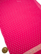 Magenta Meenakari Khaddi Georgette Handloom Banarasi Suit - Sacred Weaves