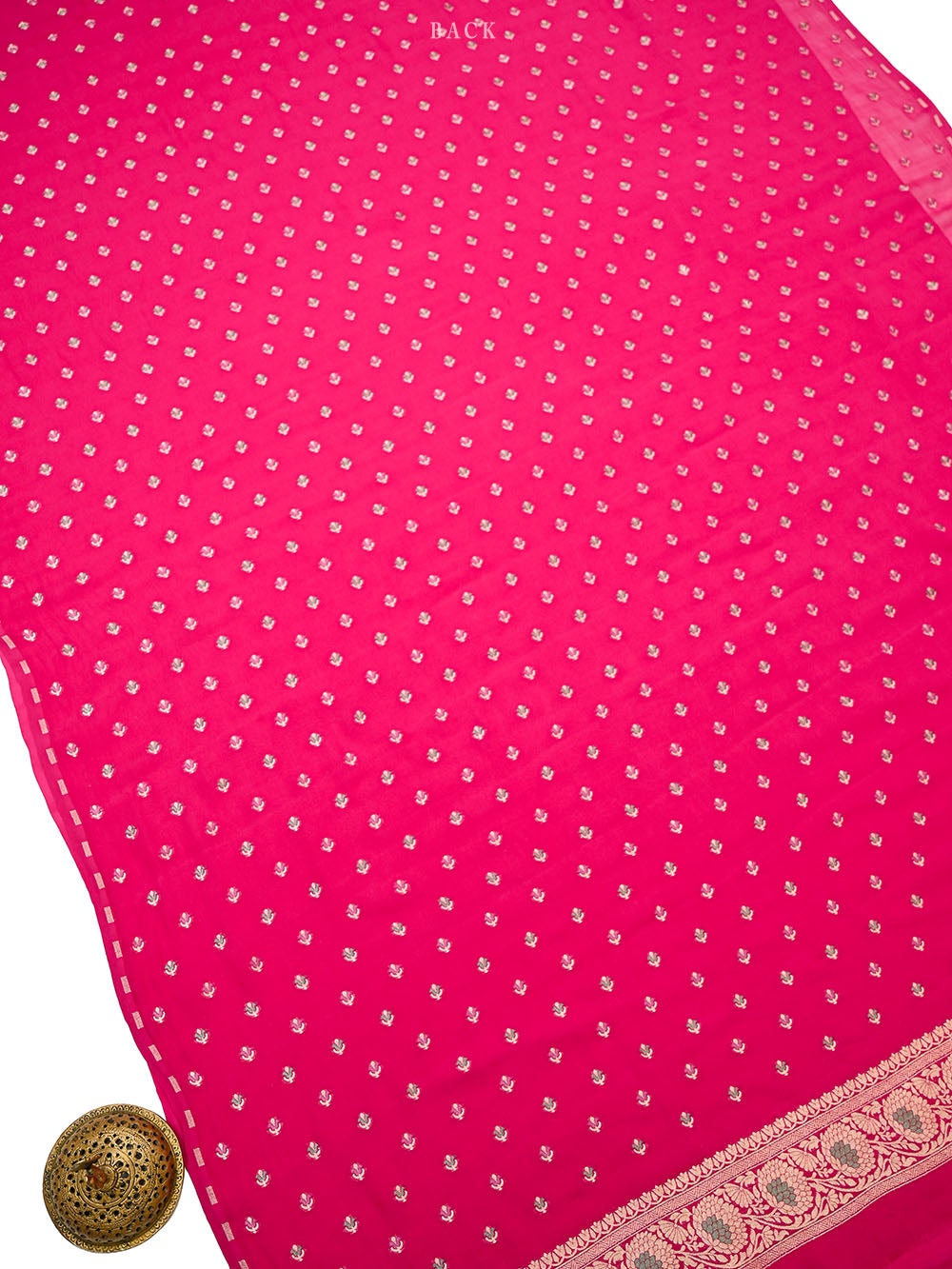 Magenta Meenakari Khaddi Georgette Handloom Banarasi Suit - Sacred Weaves