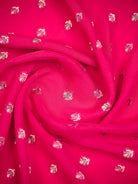 Magenta Meenakari Khaddi Georgette Handloom Banarasi Suit - Sacred Weaves