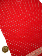 Red Meenakari Khaddi Georgette Handloom Banarasi Suit - Sacred Weaves