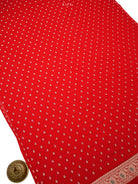 Red Meenakari Khaddi Georgette Handloom Banarasi Suit - Sacred Weaves