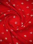 Red Meenakari Khaddi Georgette Handloom Banarasi Suit - Sacred Weaves