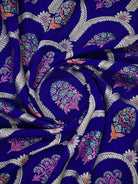 Royal Blue Meenakari Khaddi Georgette Handloom Banarasi Suit - Sacred Weaves