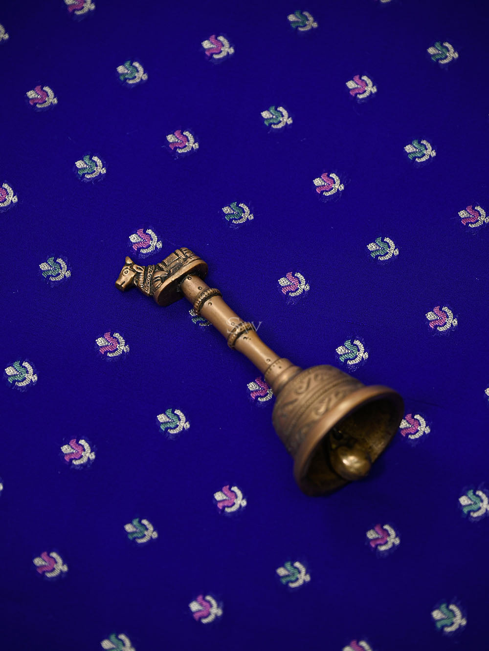 Royal Blue Meenakari Khaddi Georgette Handloom Banarasi Suit - Sacred Weaves