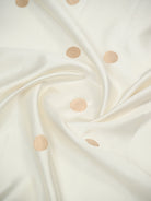 Cream Booti Satin Silk Handloom Banarasi Saree - Sacred Weaves